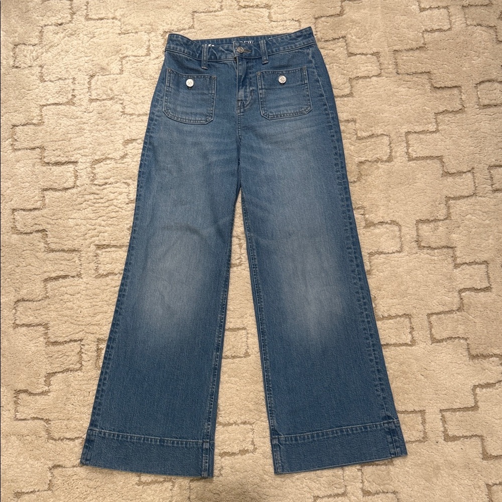 J. Crew Denim Flare Jeans in Classic Blue